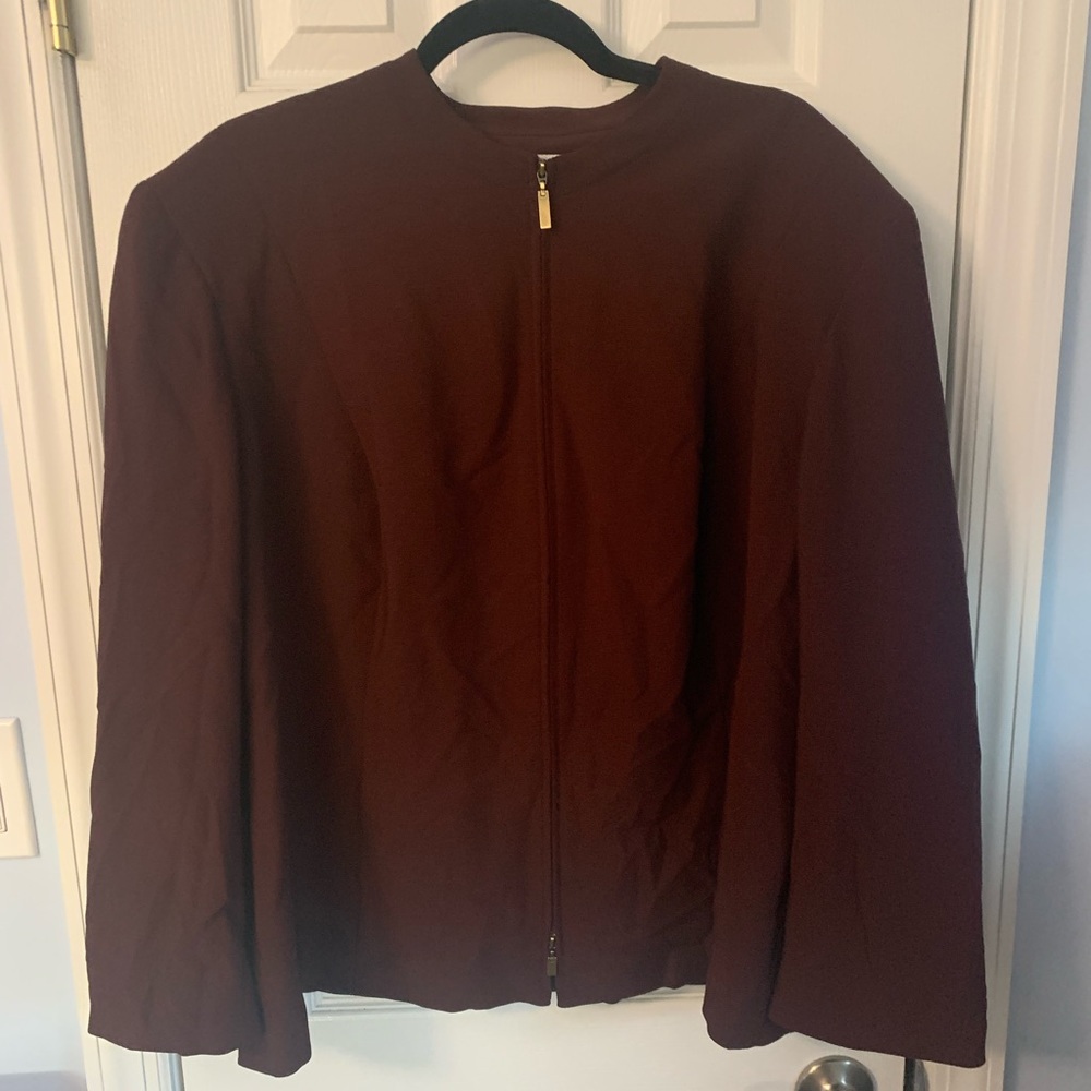 Oxblood jacket with gold hardware - a girl boss necessity